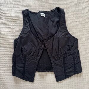 Sunday Best Black Lace Accent Corset Blouse